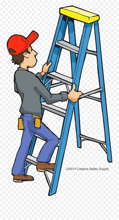 Ladder Clipart Safety Ladder Safety - Ladder Cartoon Emoji,Ladder Emoji ...