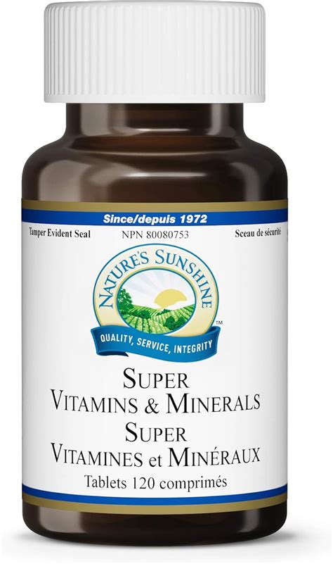 Nature's Sunshine Super Vitamins and Minerals, 120 tablets : Amazon.ca: Health & Personal Care