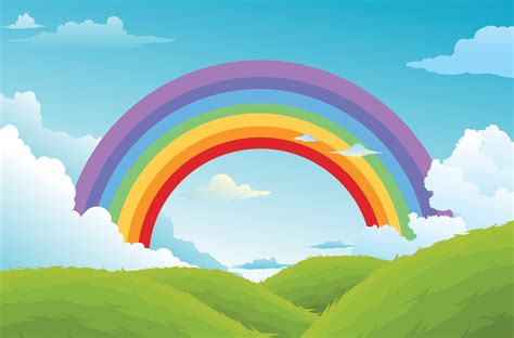 Rainbow and clouds in the sky background 2959136 Vector Art at Vecteezy