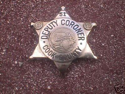 DEPUTY CORONER BADGE COOK COUNTY ILL. '68 '72 OBSOLETE | #29794435