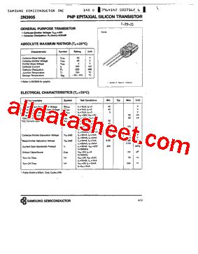 2N3905 Datasheet(PDF) - Samsung semiconductor