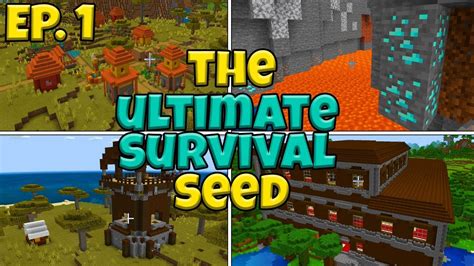 (Glitched Diamond Seed) The ULTIMATE Survival Seed In Minecraft Bedrock Edition - Ep 1 - YouTube