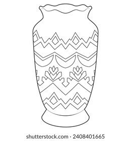 Outline Vase Vector Linear Vase Pottery Stock Vector (Royalty Free) 2408401665 | Shutterstock