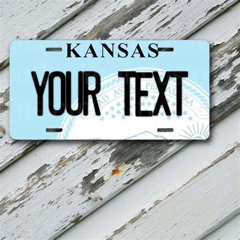 License Plate Kansas Customizable Aluminum Novelty License | Etsy