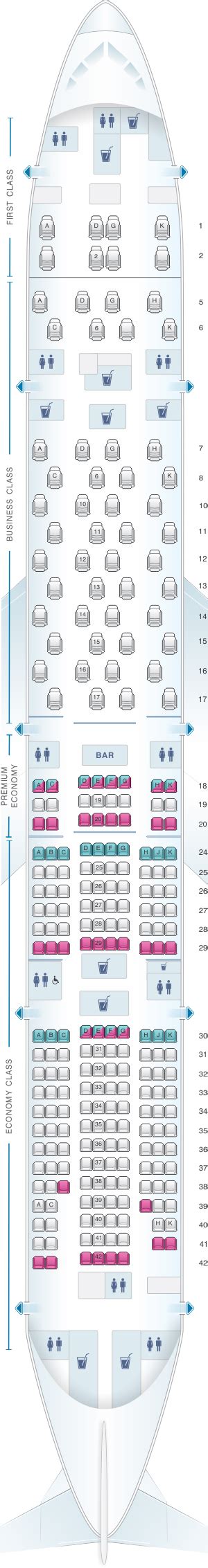 Seat Map ANA - All Nippon Airways Boeing B777 300ER 264pax | SeatMaestro