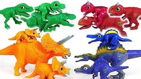 Dino Mecard Double figure and tiny dinosaur 15 set! Tyrannosaurus, Triceratops! - DuDuPopTOY ...