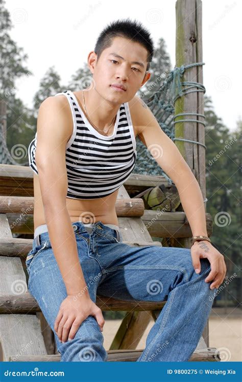 Chinese male model stock image. Image of strong, portrait - 9800275