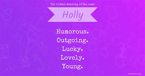 The hidden meaning of the name Holly | Namious