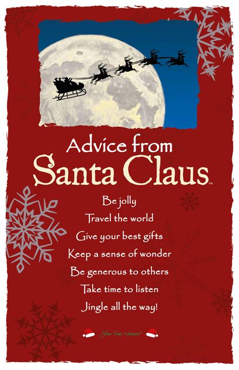 Advice from Santa Claus | Christmas quotes, Good advice, Advice quotes