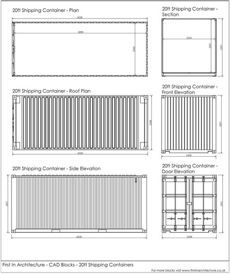 Shipping Containers CAD Blocks