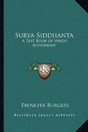 Surya-Siddhanta: A Text Book of Hindu Astronomy - 9781162575094 | SlugBooks