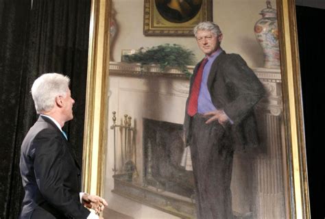 Artist: Bill Clinton's portrait includes Lewinsky's blue dress - The ...