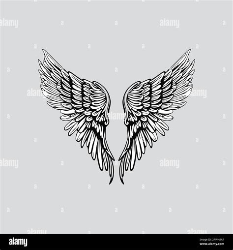 vintage vector angel wings free vector Stock Vector Image & Art - Alamy