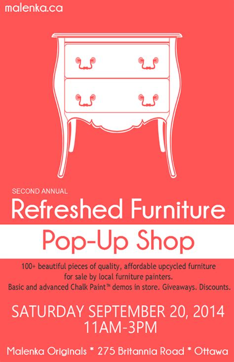 Second Annual Refreshed Furniture Pop-Up Shop! - Malenka Originals