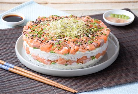 Le sushi cake, bien plus rapide que les sushis - AnneSo FashionCooking