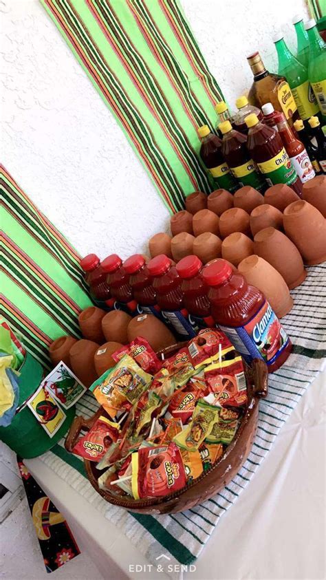 Fiesta Drink table Micheladas Cantaritos | Fiestas de cumpleaños ...