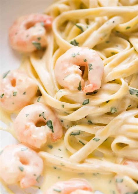 Creamy Garlic Prawn Pasta | RecipeTin Eats