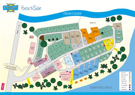 Beachside - Park Map - Seven Mile Beach Holiday Park Accommodation