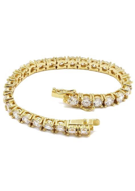 Mens Diamond Gold Tennis Bracelet – FrostNYC