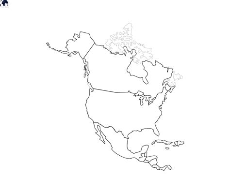 North America Blank Map - Blank World Map