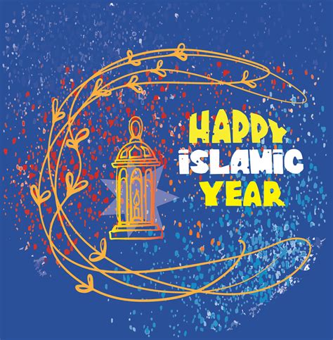 Happy new Hijri Islamic year. Greeting Card 8732264 Vector Art at Vecteezy