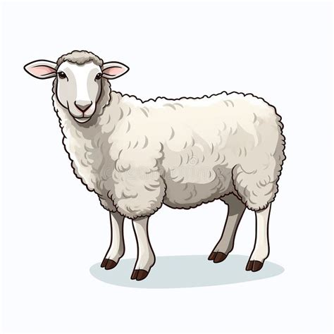 Sheep vector Illustration. stock illustration. Illustration of wool - 302085562