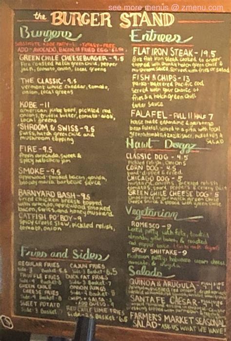 Online Menu of The Burger Stand at Taos Ale House Restaurant, Taos, New ...