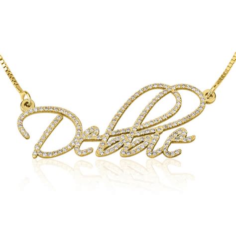 14K Yellow Gold Diamond Name Necklace - Buy Now!