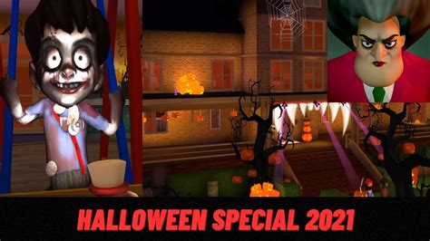 SCARY TEACHER 3D- Halloween special 2021 || Spooktacular Halloween || Level Unlocked ||#10 - YouTube