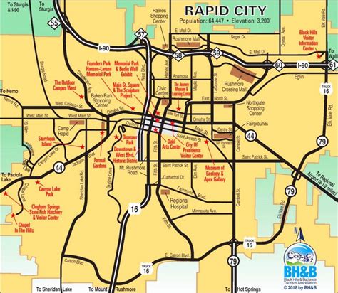 Rapid City tourist map - Ontheworldmap.com