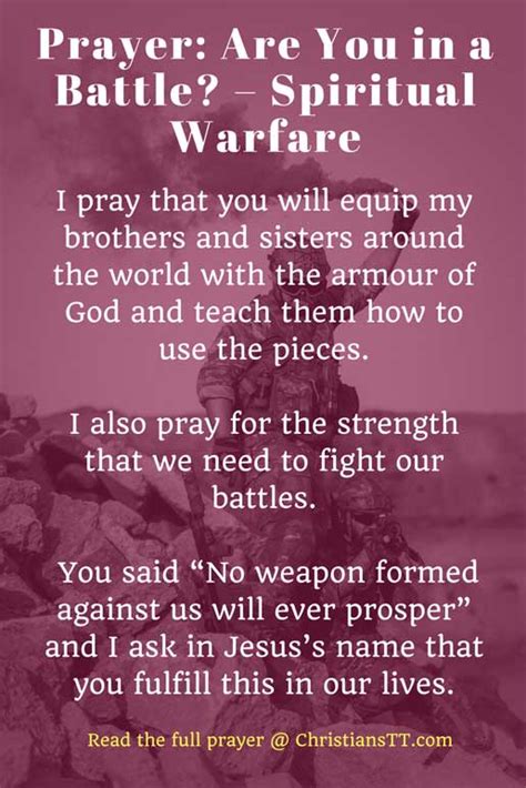 Prayers To Overcome Spiritual Warfare Battles - ChristiansTT