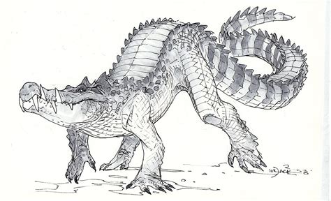 Kaprosuchus | Dinosaur art, Creature concept art, Animal sketches