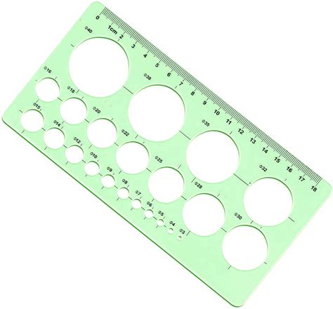 Buy Circle Templates Drafting Tools Measuring Geometry Ruler Plastic ...