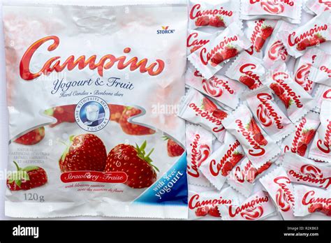 Campino Sweets. Campino Yogurt & Fruit Hard Candies Strawberry Stock Photo - Alamy