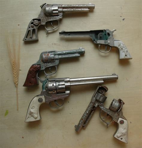 RESERVED Antique Guns Toy Cap Guns Children's Western