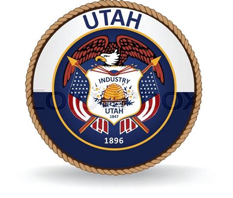 Flag seal of the state of Utah. | Stock vector | Colourbox