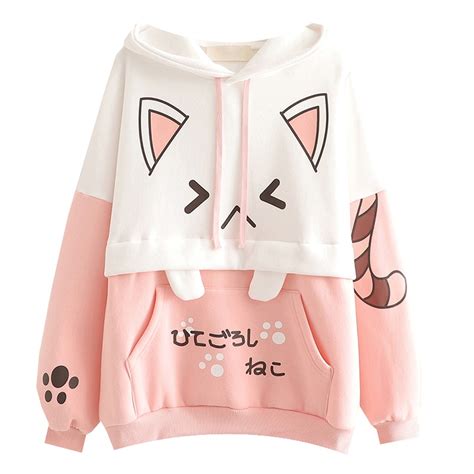 Harajuku Kawaii Cat Ear Hoodie - Kawaii Fashion Shop | Cute Asian Japanese Harajuku Cute Kawaii ...