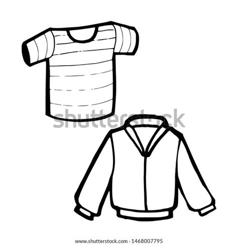 Simple Line Drawing Clothes Stock Illustration 1468007795 | Shutterstock