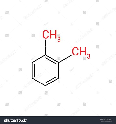 chemical structure of o-xylene (C8H10) - Royalty Free Stock Vector 1995252917 - Avopix.com