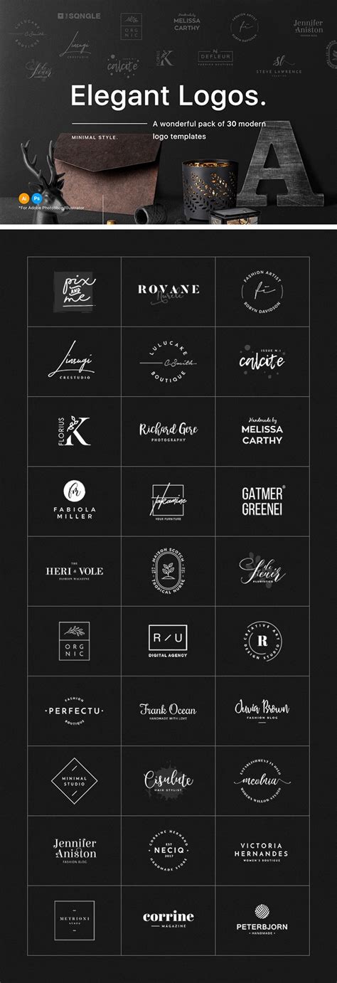 Elegant logo templates for branding