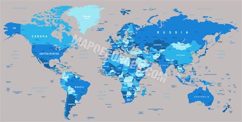 World Map With Countries In 2020 World Map Continents Continents And Images