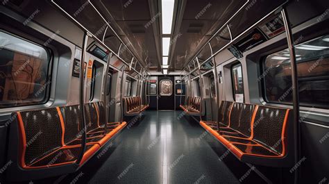 Premium AI Image | Metro train interior