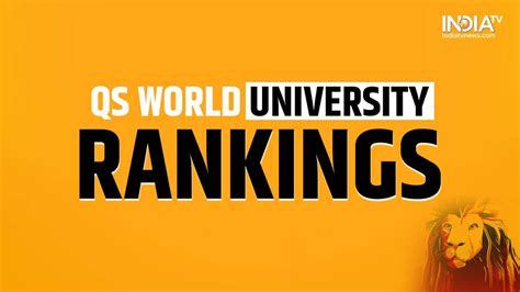 QS World University Ranking: IIT Bombay ranks 1st in India; Check top 10 institutes – India TV