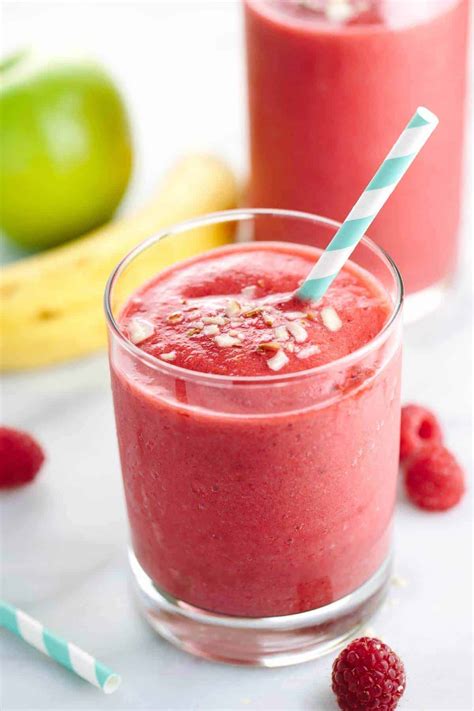 Apple Smoothie with Raspberries - Jessica Gavin