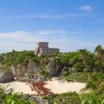 Castillo fortress at sunset in the ancient Mayan city of Tulum, — Stock Photo © Soft_light69 ...