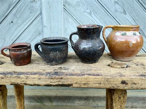 Rustic Pottery Vase Country Ceramic Clay Vase Crock Bud Vase | Etsy
