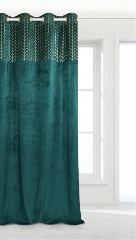 GOLD & TURQUOISE Velvet Curtain 1 Pcs / Curtain for Window - Etsy