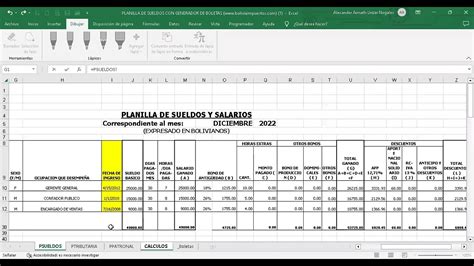 PLANILLAS DE SUELDOS Y SALARIOS COMPLETA - YouTube