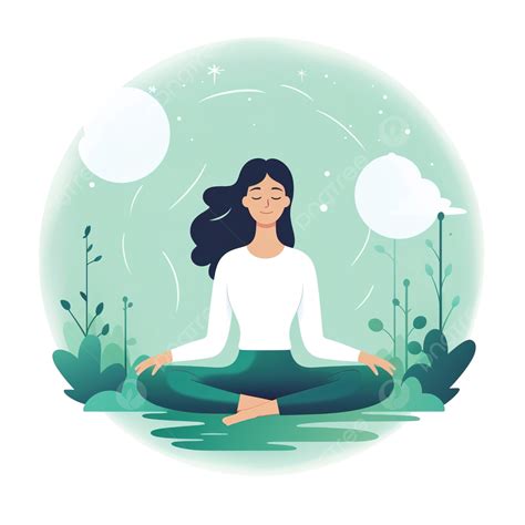 Mental Health Meditation Illustration, Meditation, Mindfulness, Yoga PNG Transparent Image and ...