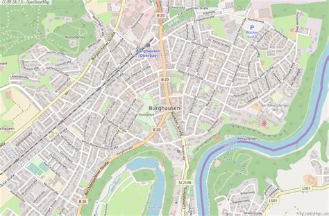 Burghausen Map Germany Latitude & Longitude: Free Maps